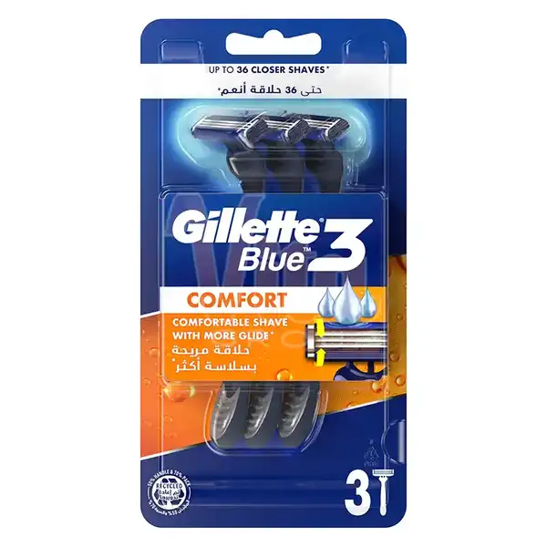 خودتراش سه تیغ BLUE 3 بسته 3 عددی ژیلت
